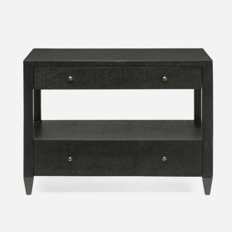 Conrad Nightstand in faux raffia
