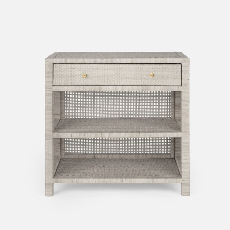 Isla Rattan Nightstand - Handcrafted Coastal Bedside Table