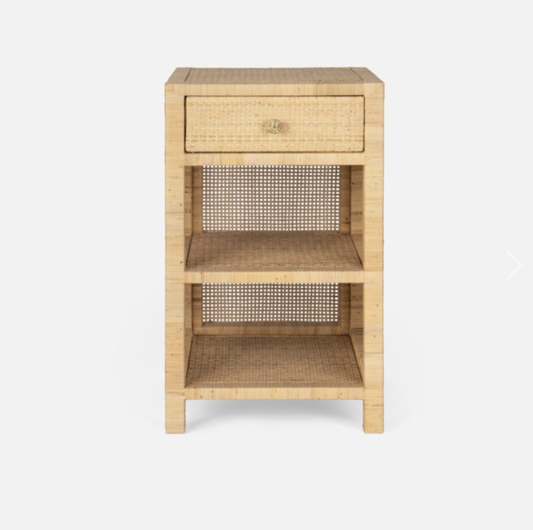 Isla Rattan Nightstand - Handcrafted Coastal Bedside Table