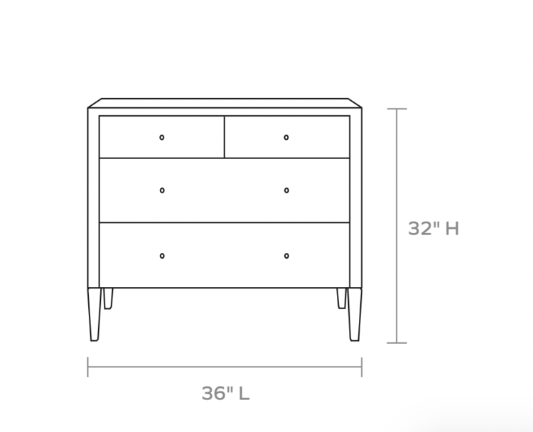 Made Goods Conrad 36" Dresser In Faux Raffia