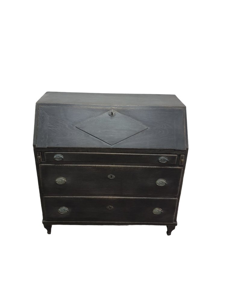 Antique Gustavian Secretary Desk, 19th Century