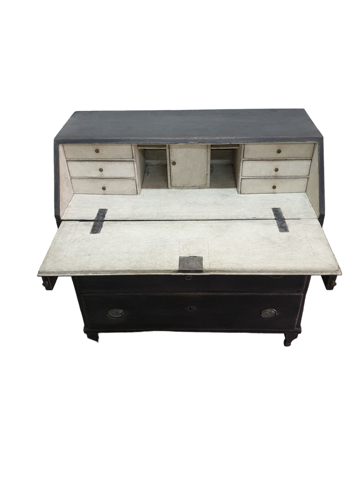 Antique Gustavian Secretary Desk, 19th Century