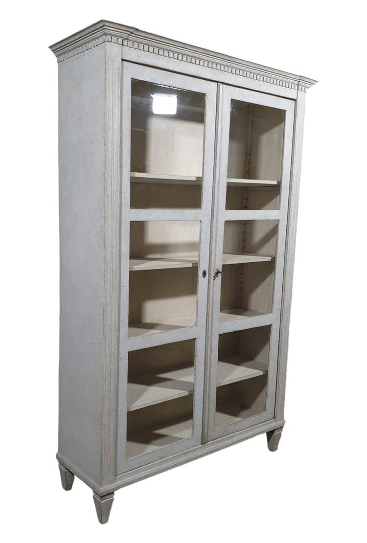 Antique Swedish Glass Cabinet