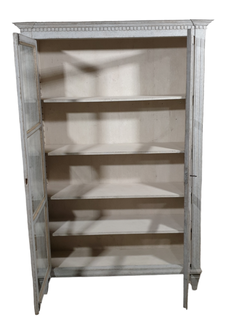 Antique Swedish Glass Cabinet