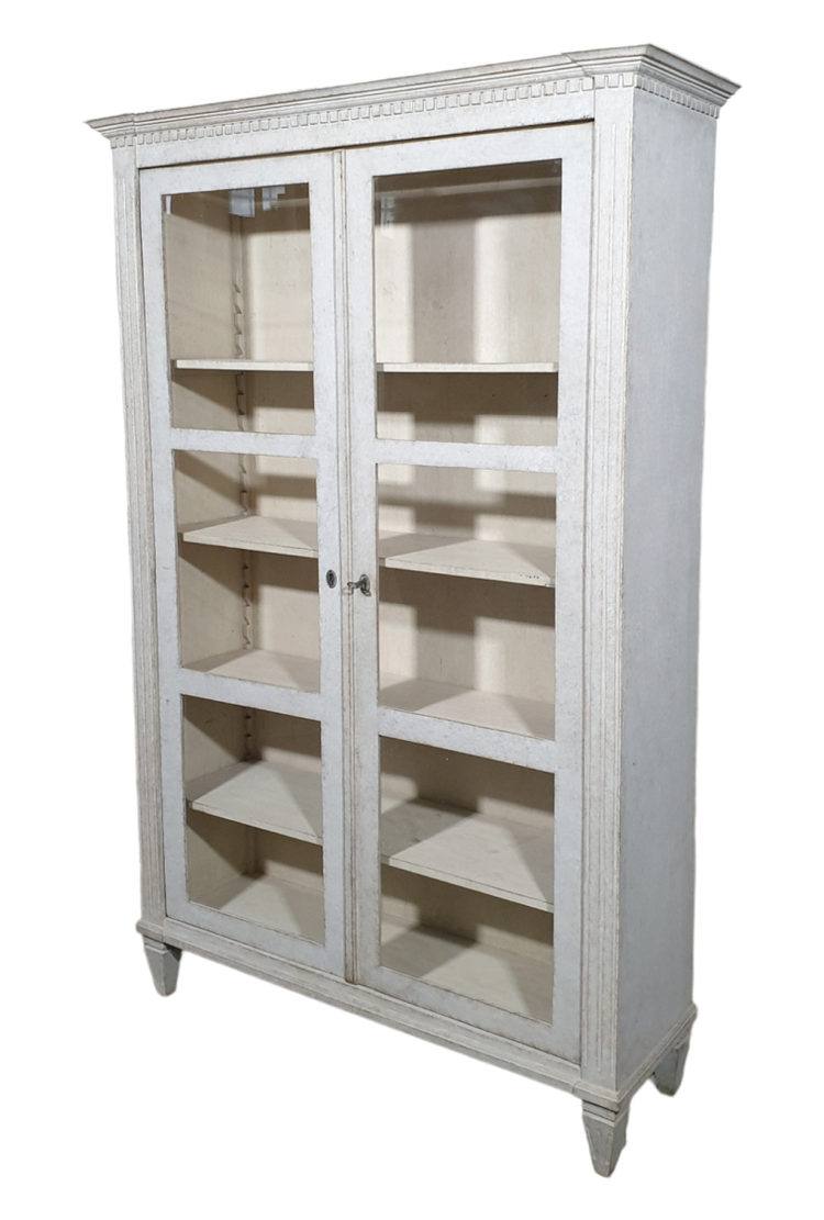 Antique Swedish Glass Cabinet