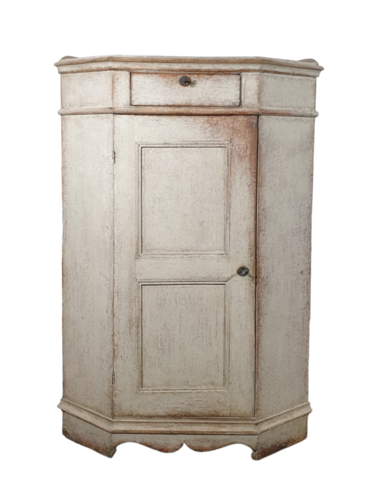 Antique Swedish Corner Cabinet