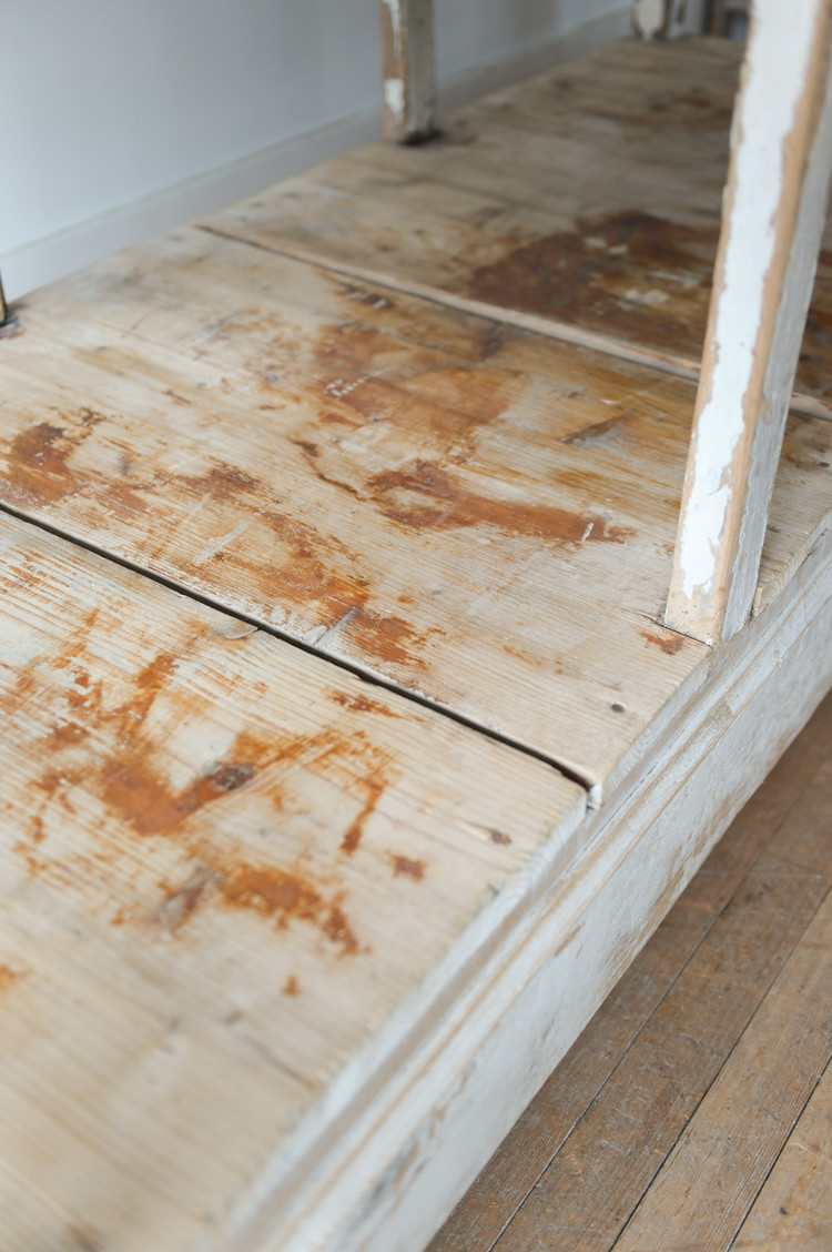 Antique Tile Top Counter Northern France, c 1880