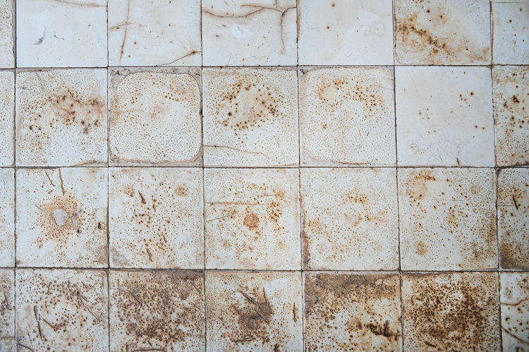 Antique Tile Top Counter Northern France, c 1880