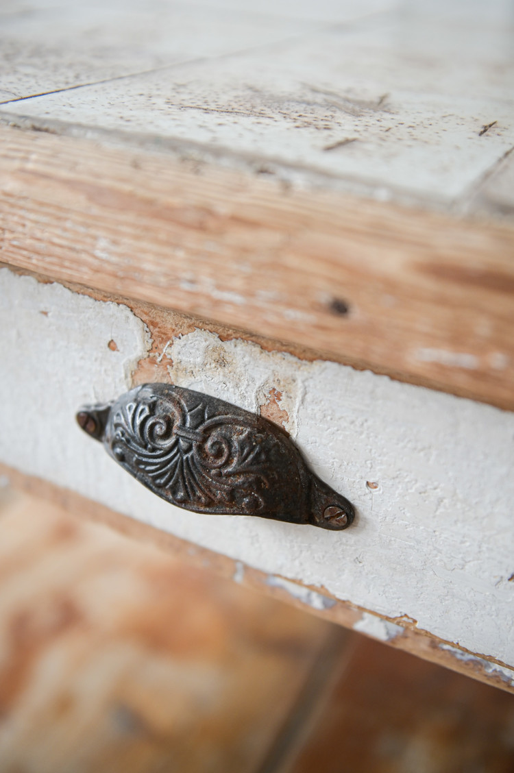 Antique Tile Top Counter Northern France, c 1880