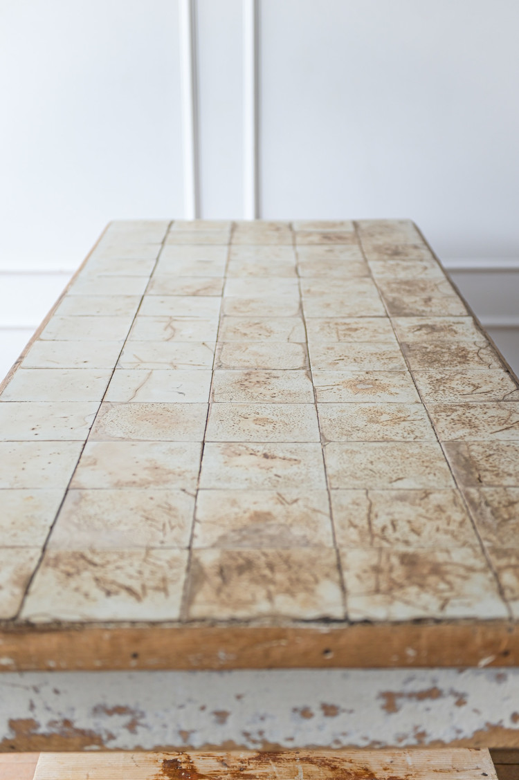 Tile Top Counter Northern France, c 1880