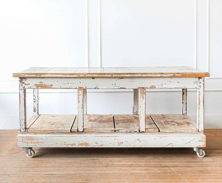 Tile Top Counter Northern France, c 1880