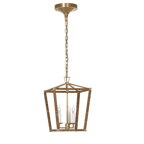 Darlana Rattan-Wrapped Lantern 14"