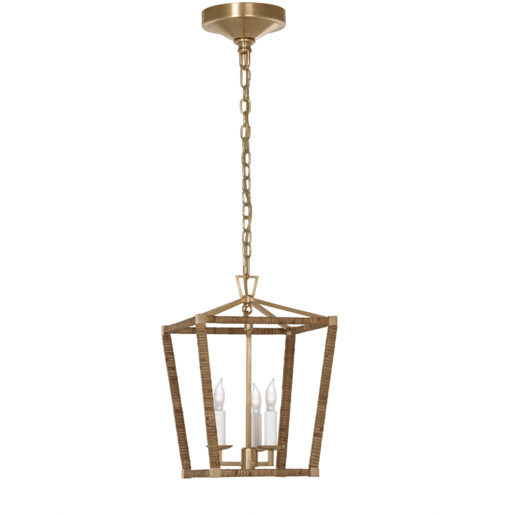 Darlana Rattan-Wrapped Lantern Mini 14"