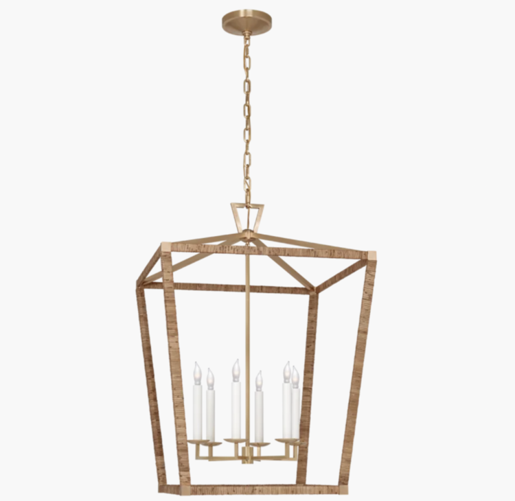 Darlana Rattan-Wrapped Lantern Mini 14"