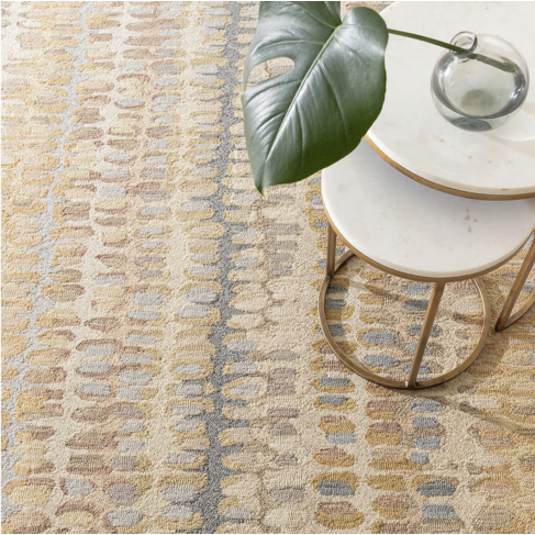 Paint Chip Wool Rug in Natural or Blue