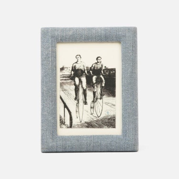 Kemi Picture Frame in Light Blue Cotton Jute