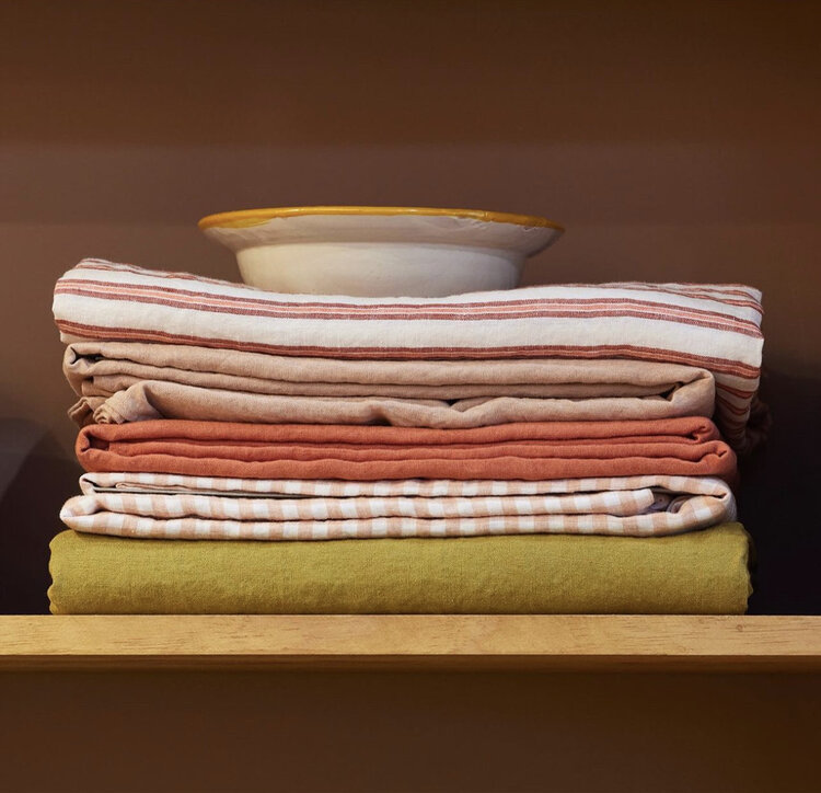Linge Particulier Ochre French Linen Tablecloth