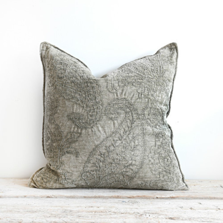Savery Belgian Cushion in Mink
