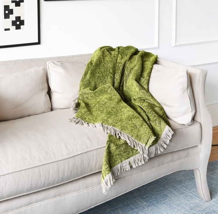 Savery Belgian Throw in Green