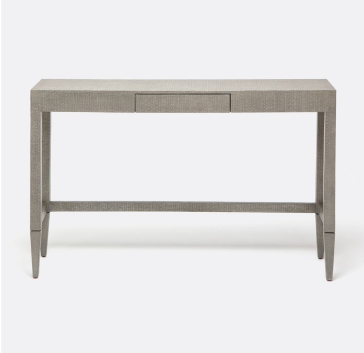 Conrad Faux Raffia Console Table