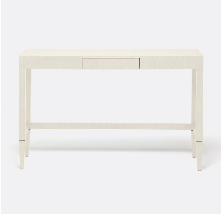 Conrad Faux Raffia Console Table