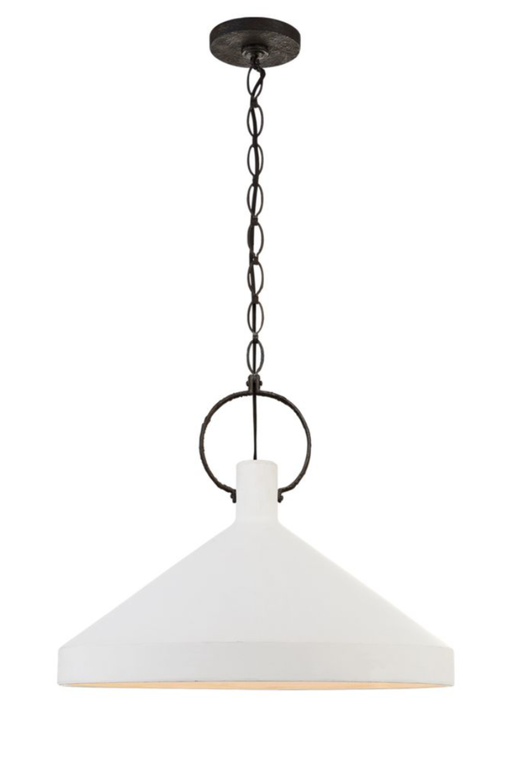 Limoges Grande Pendant in Natural Rusted Iron