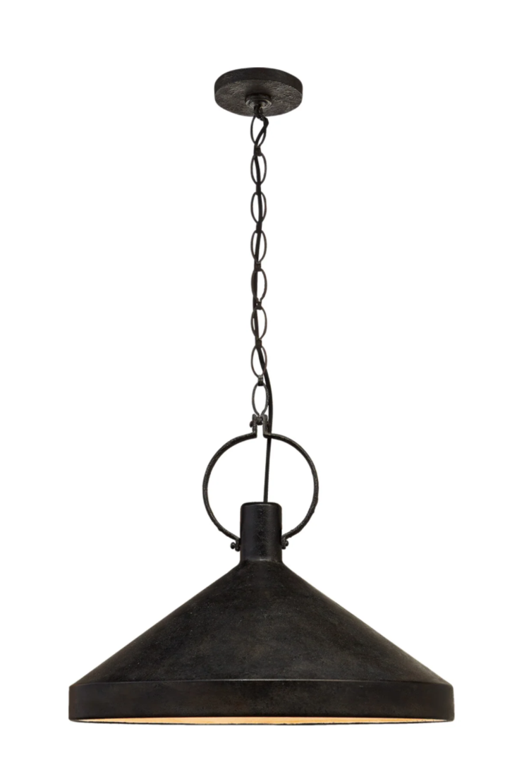 Limoges Grande Pendant in Natural Rusted Iron