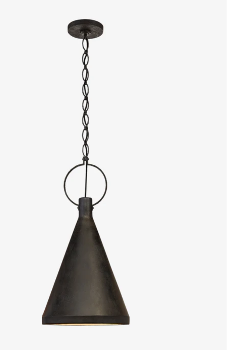 Limoges Medium Tall Pendant in Natural Rusted Iron