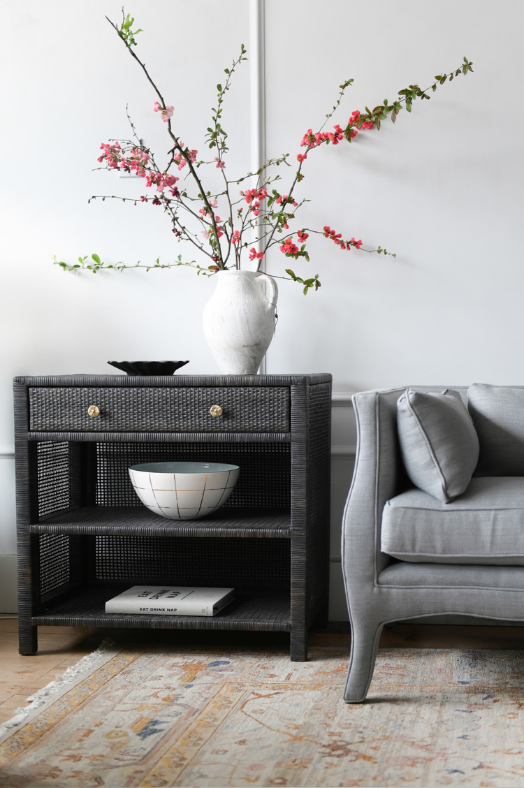 Gild & Co. Isla Nightstand - 30" smoke in-stock