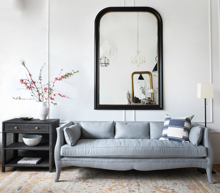 Black & Gold Napoleon Mirror Large