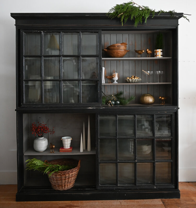 Substantial Antique Large Black Cabinet