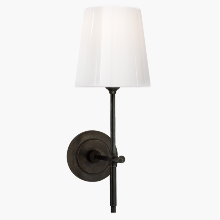 Bryant Sconce with White Glass Shade