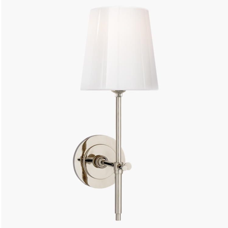 Bryant Sconce with White Glass Shade