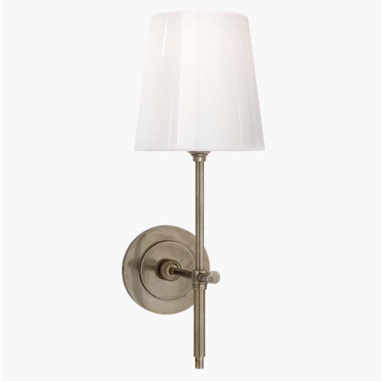 Bryant Sconce with White Glass Shade by Visual Comfort