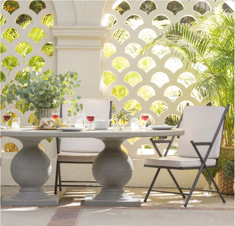 Cyril Oval Outdoor Dining Table