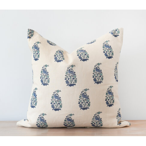 Lisa Fine Yasmina blockprint lumbar cushion