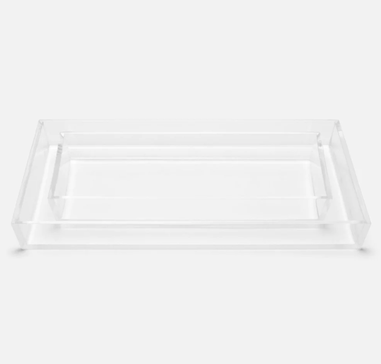 Monette Tray in Clear Acrylic