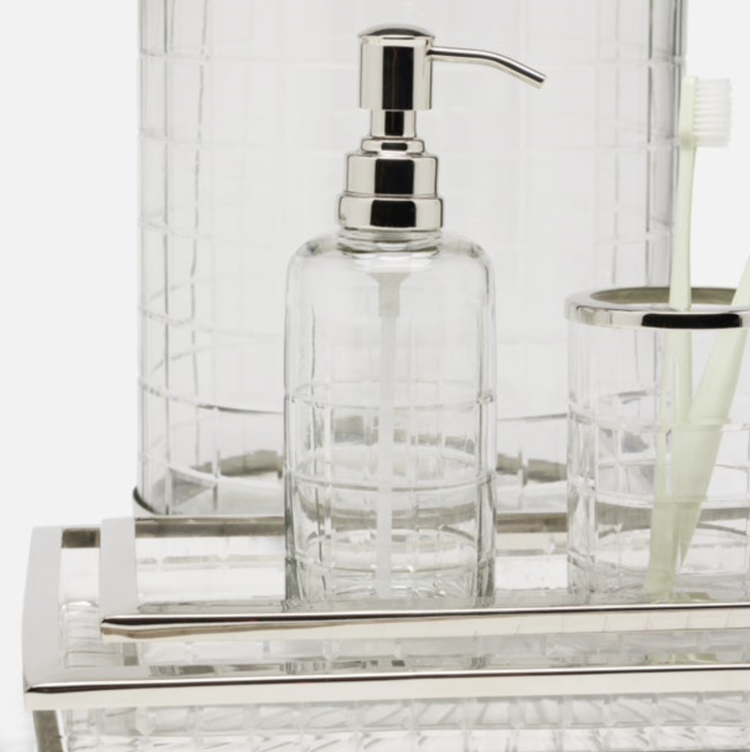 Argos Glass Trays with Nickel Trim