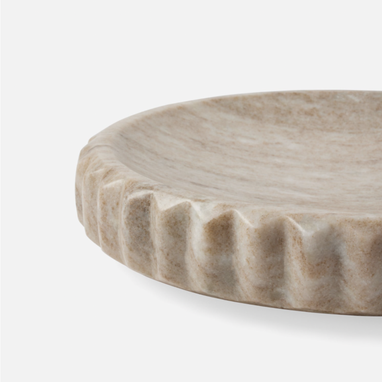 Made Goods Analia Beige Marble Tray