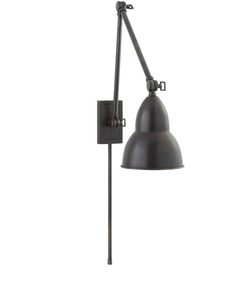 French Library Double Arm Wall Lamp
