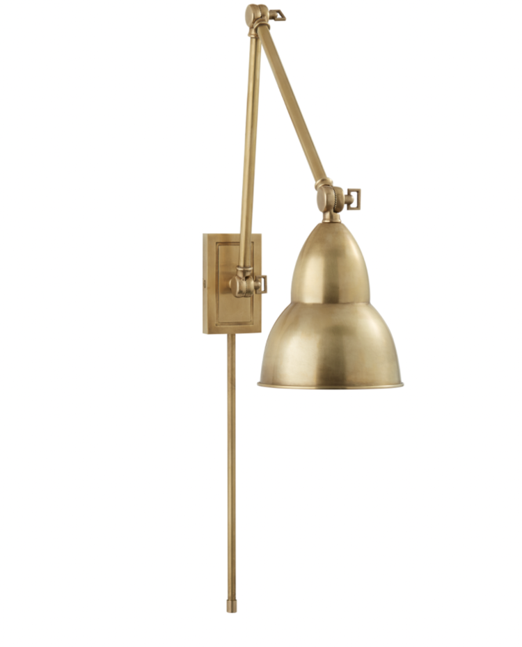 French Library Double Arm Wall Lamp