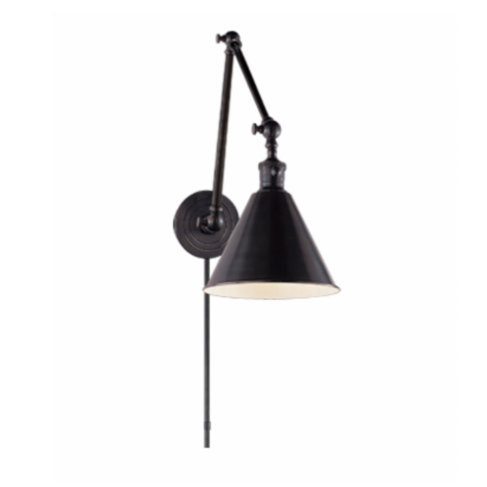 Boston Functional Double Arm Library Light w cord cover
