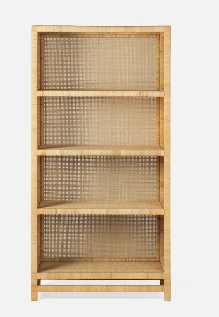 Isla Bookcase, rattan