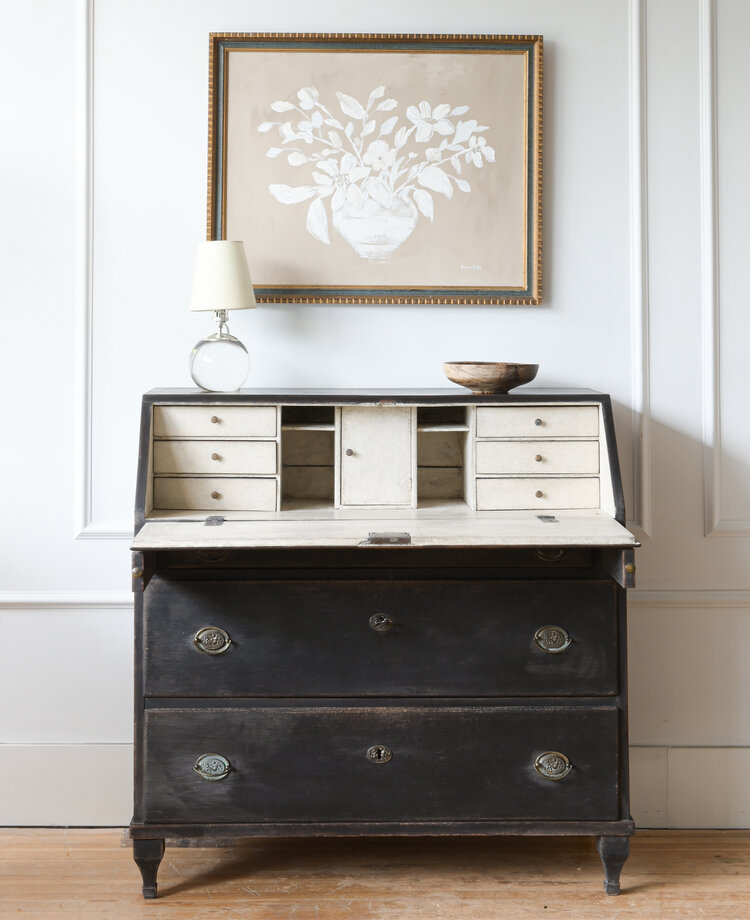 Antique Gustavian Secretary Desk, 19th Century