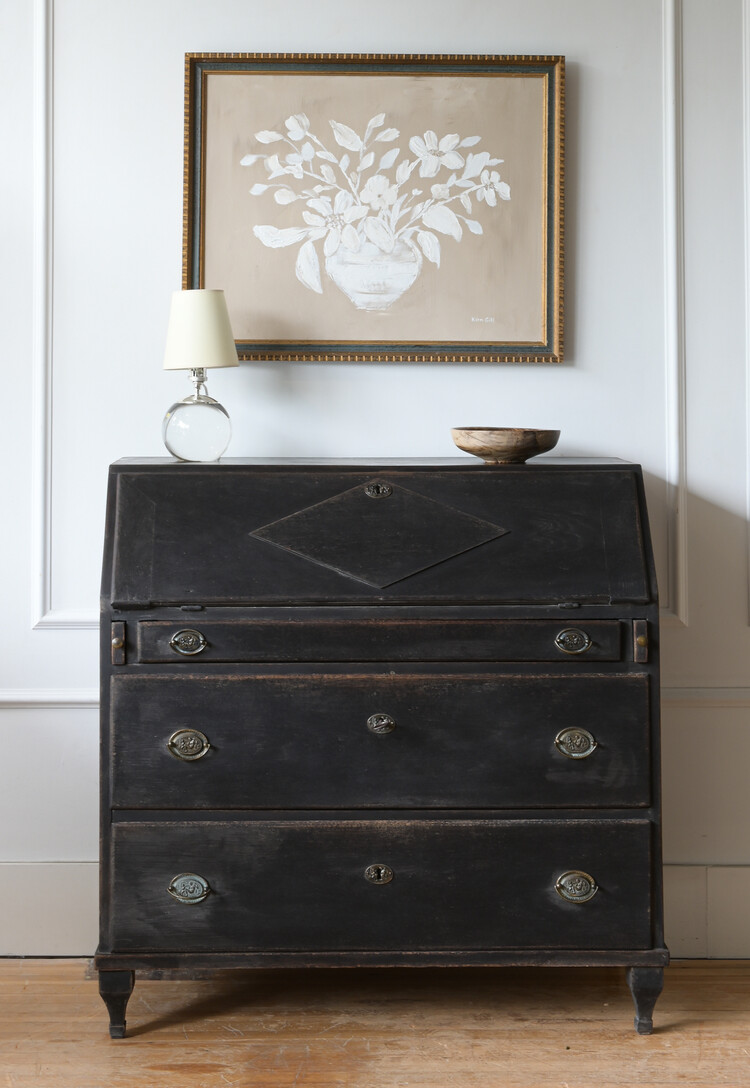 Antique Gustavian Secretary Desk, 19th Century