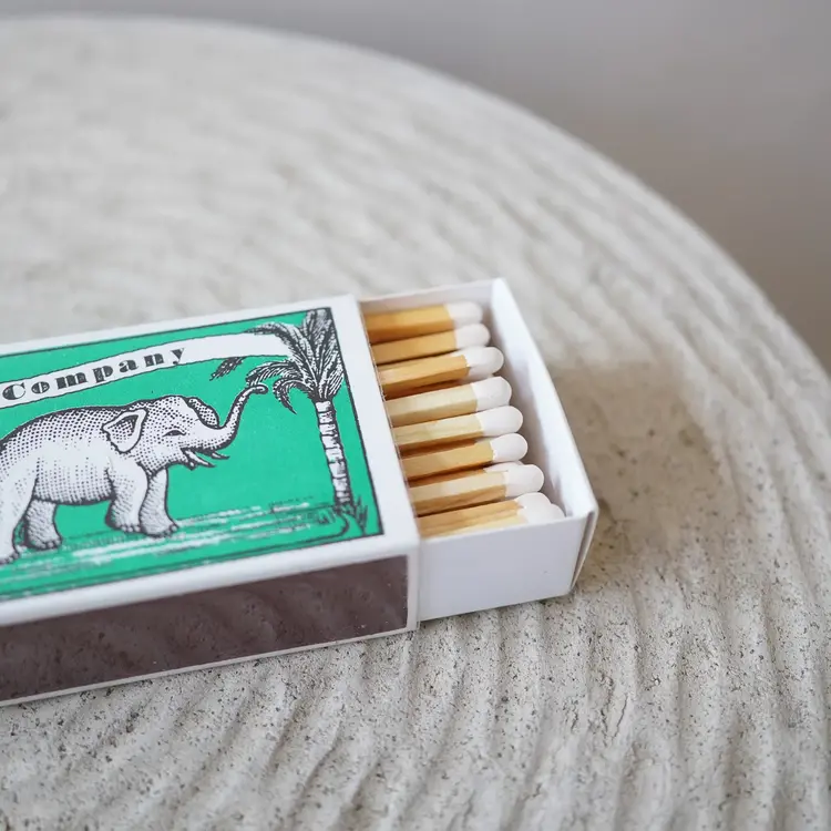 Archivist Green Elephants Long Matchbox