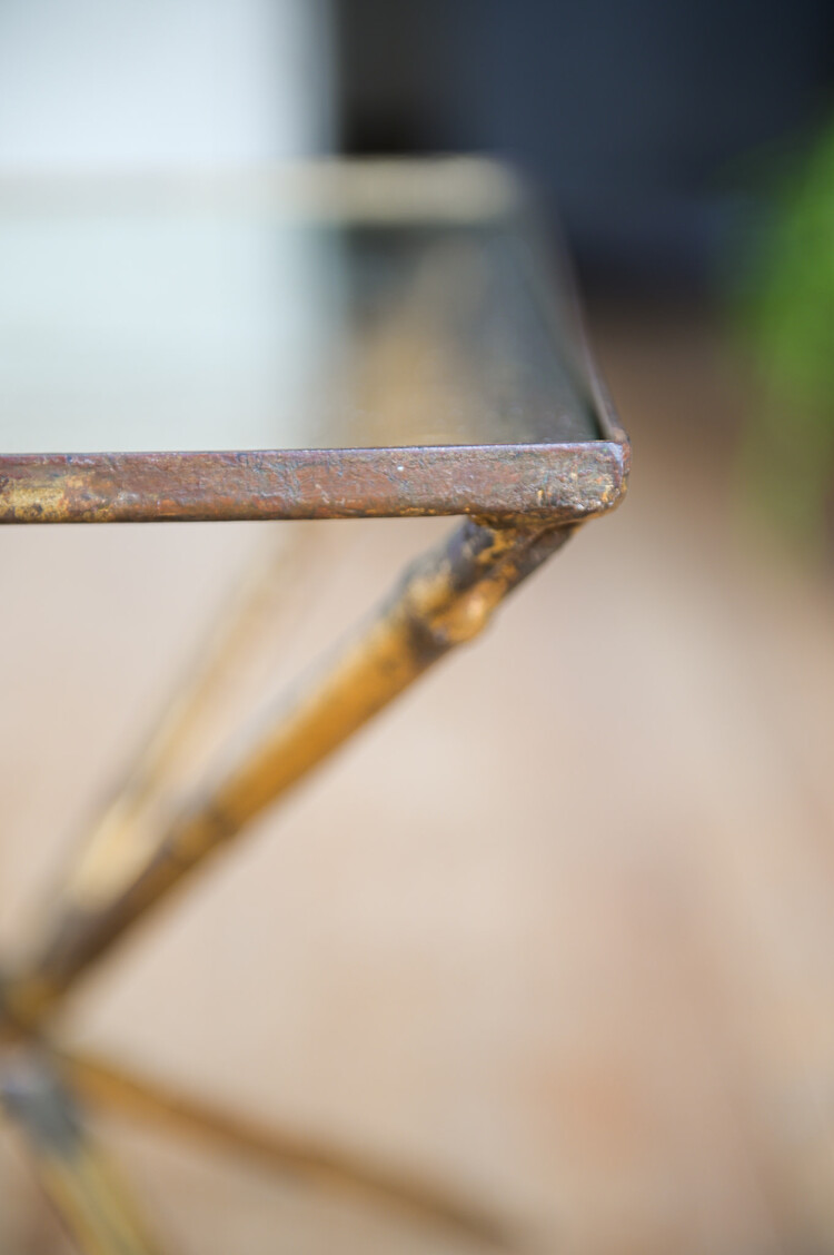Vintage Vintage Faux Bamboo Side Table