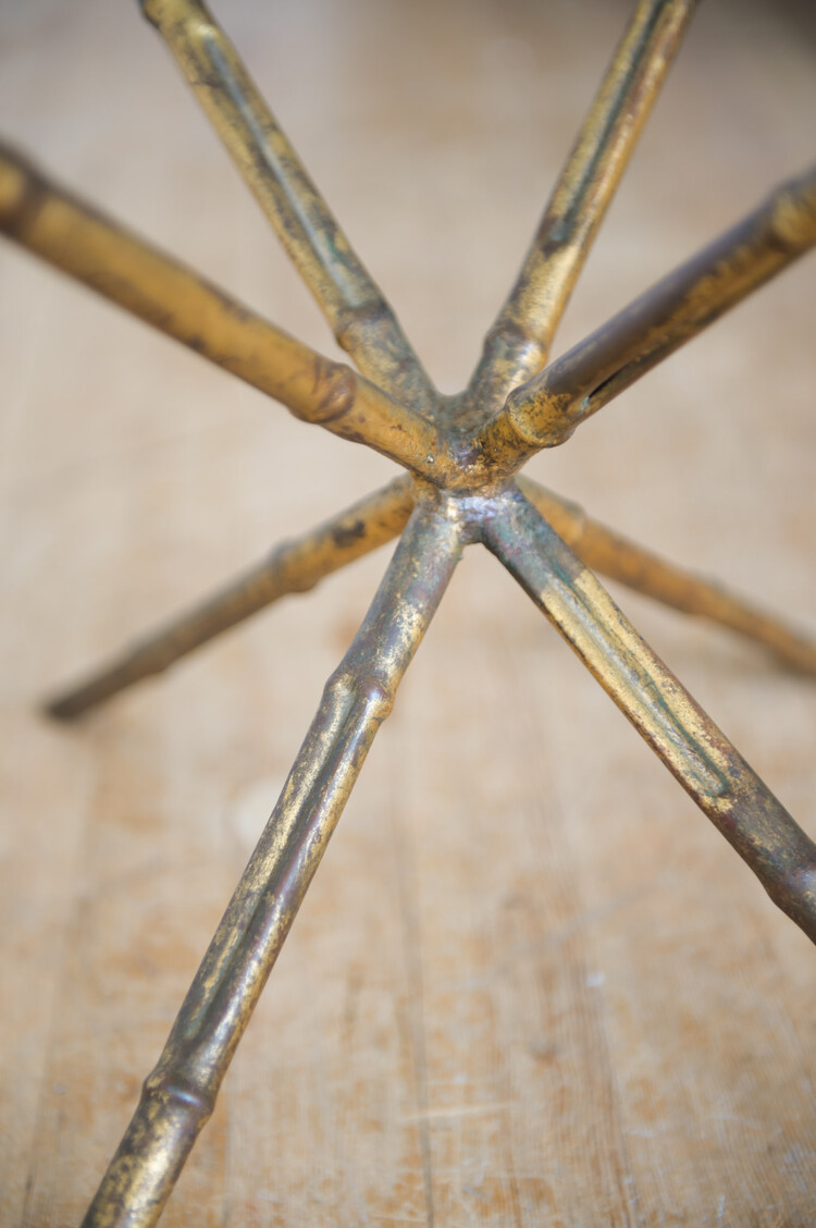 Vintage Vintage Faux Bamboo Side Table