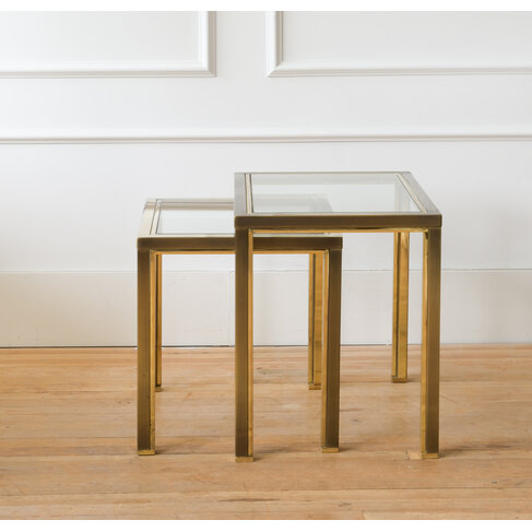 Vintage Vintage Brass & Glass Nesting Tables (SOLD)