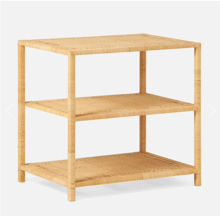 Isla Side Table in Peeled Rattan